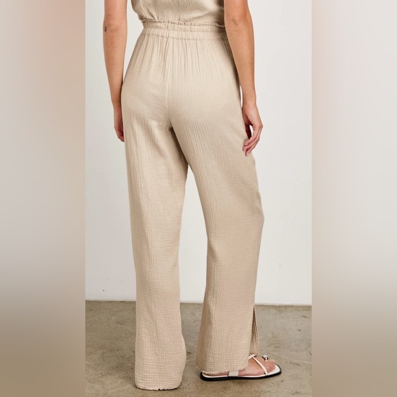 Rails Cotton Gauze Leon Pant in Flax, Size L - Picture 3 of 16